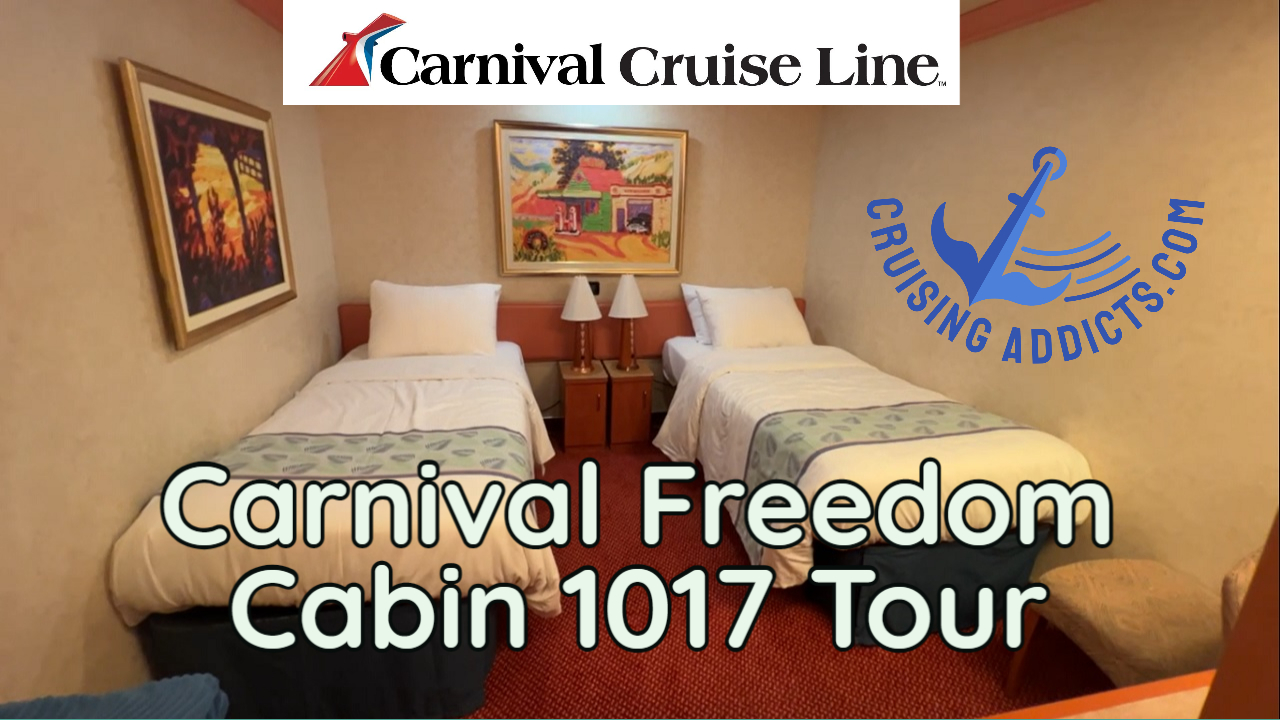 Cruise Ship Cabin Tours – Carnival Freedom Cruise Ship Interior Cabin 1017 Tour and Review