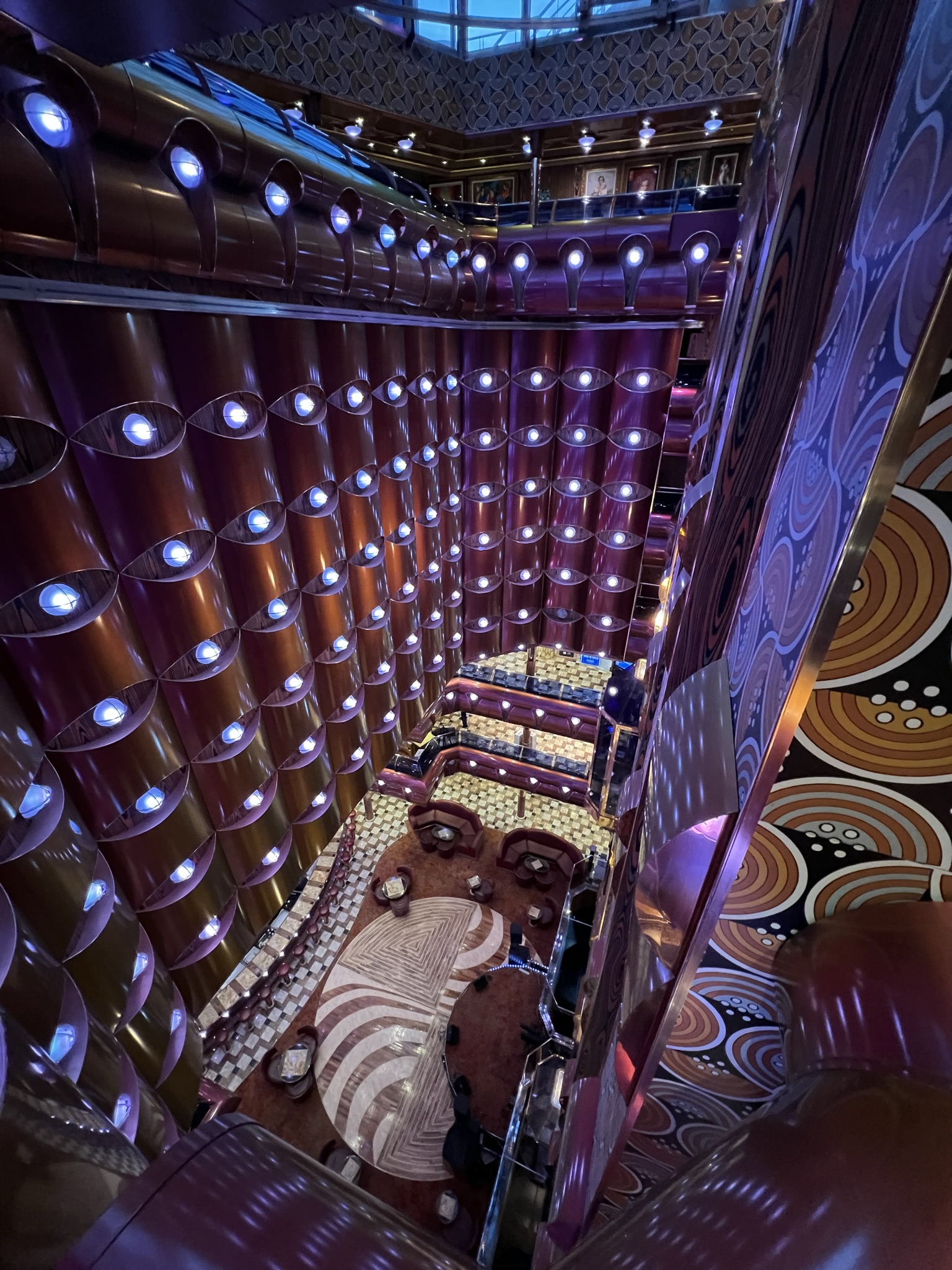 Cruise Ship Shorts – The Atrium of the Carnival Freedom Cruise Ship