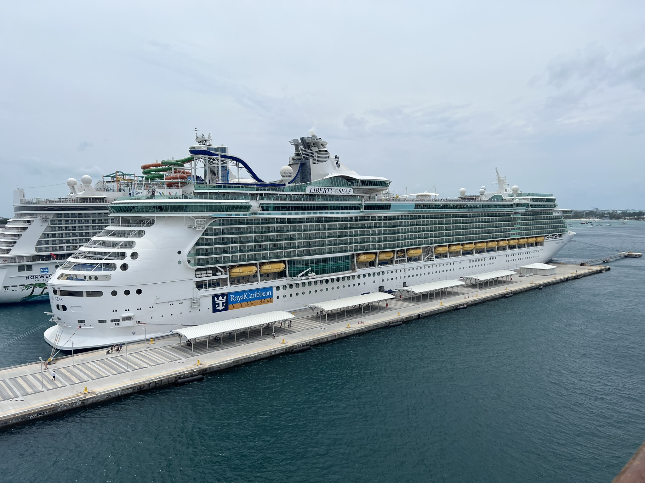 Cruise Ships – Royal Caribbean’s Cruise Ship Liberty of the Seas Leaves the Port of Nassau Bahamas