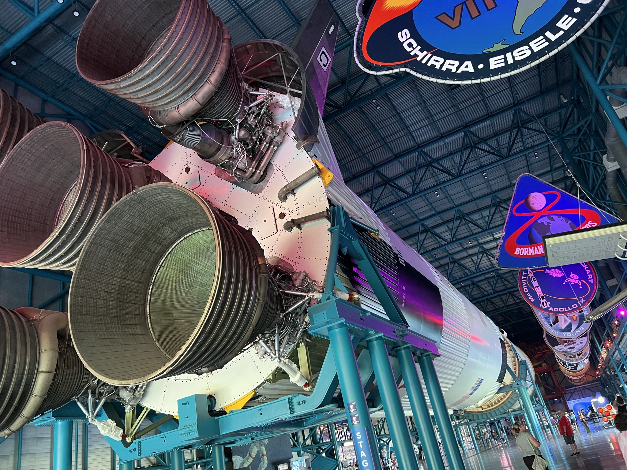 Cruise Excursion Shorts – Kennedy Space Center Apollo Center – Apollo Saturn 5 Rocket Display