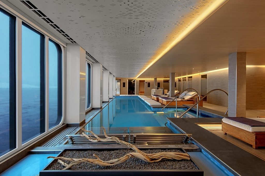 Viking Octantis' Nordic Spa's heated pool, photo courtesy of Viking