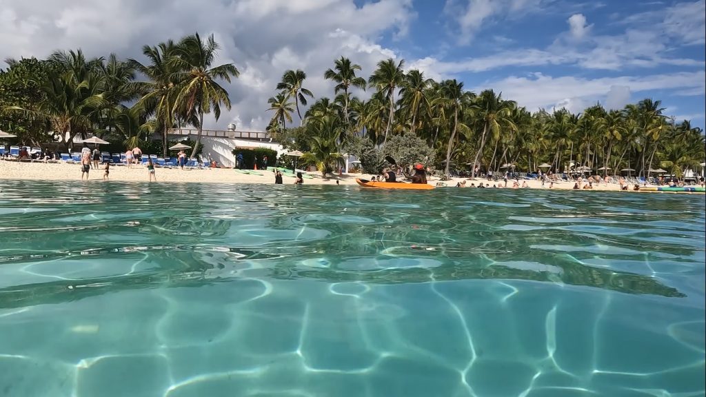 Beach at Blue Lagoon Island in Nassau Bahamas