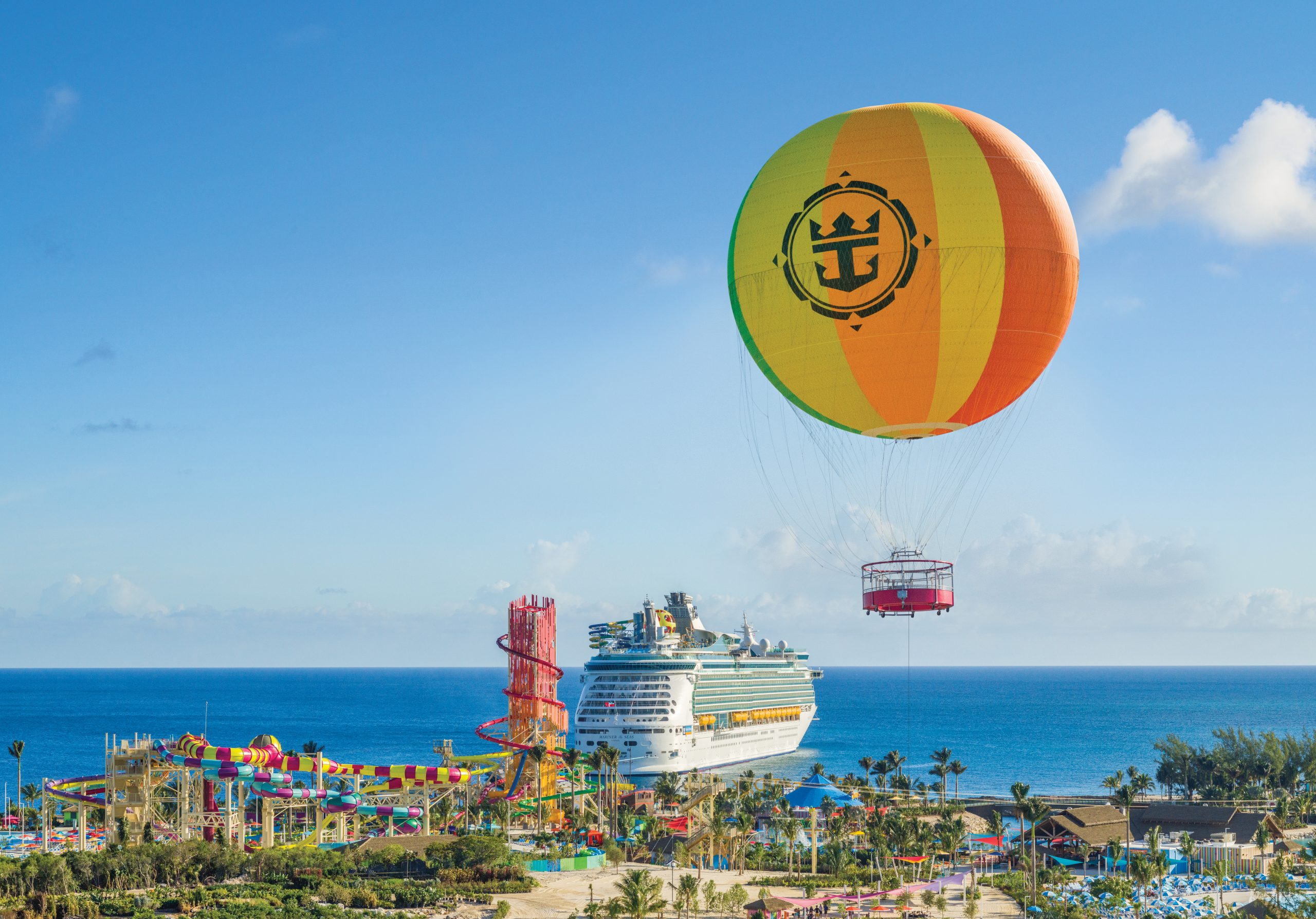 Cruise Destinations - Royal Caribbean's Helium Balloon at Private Island Perfect Day at Coco Cay