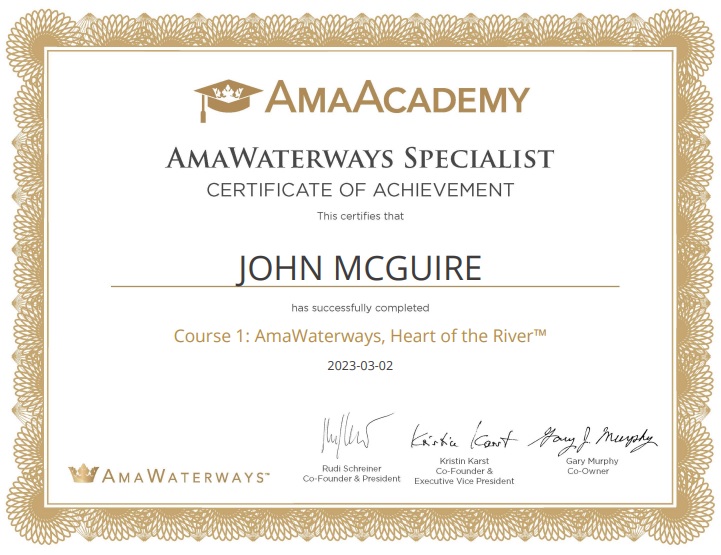 We are a trained and certified AmaWaterways Travel Advisor