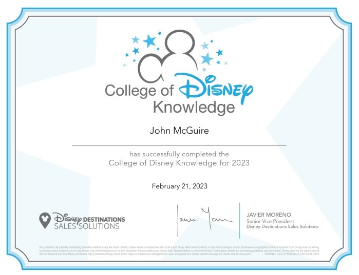 We are a College of Disney Graduate