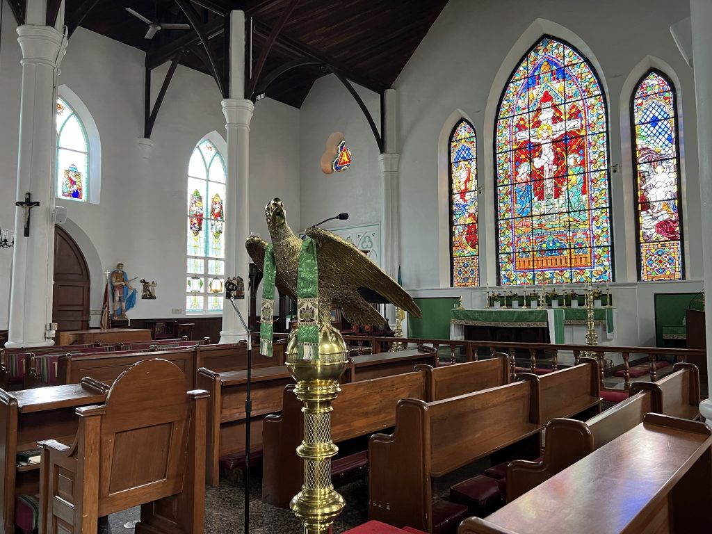 Interior of Christ Church Cathedral in Nassau, Bahamas