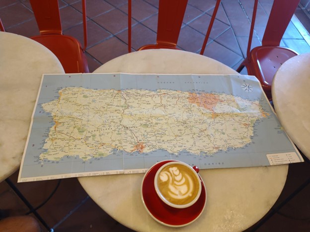 We sipped lattes and learned more about Puerto Rico's coffee history at Don Ruiz Coffee. (Photo by Jenna Buege)