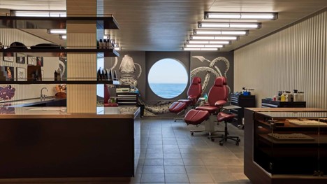 Squid Ink is a tattoo parlor on board Virgin Voyages' Scarlet Lady. (Courtesy of Virgin Voyages)