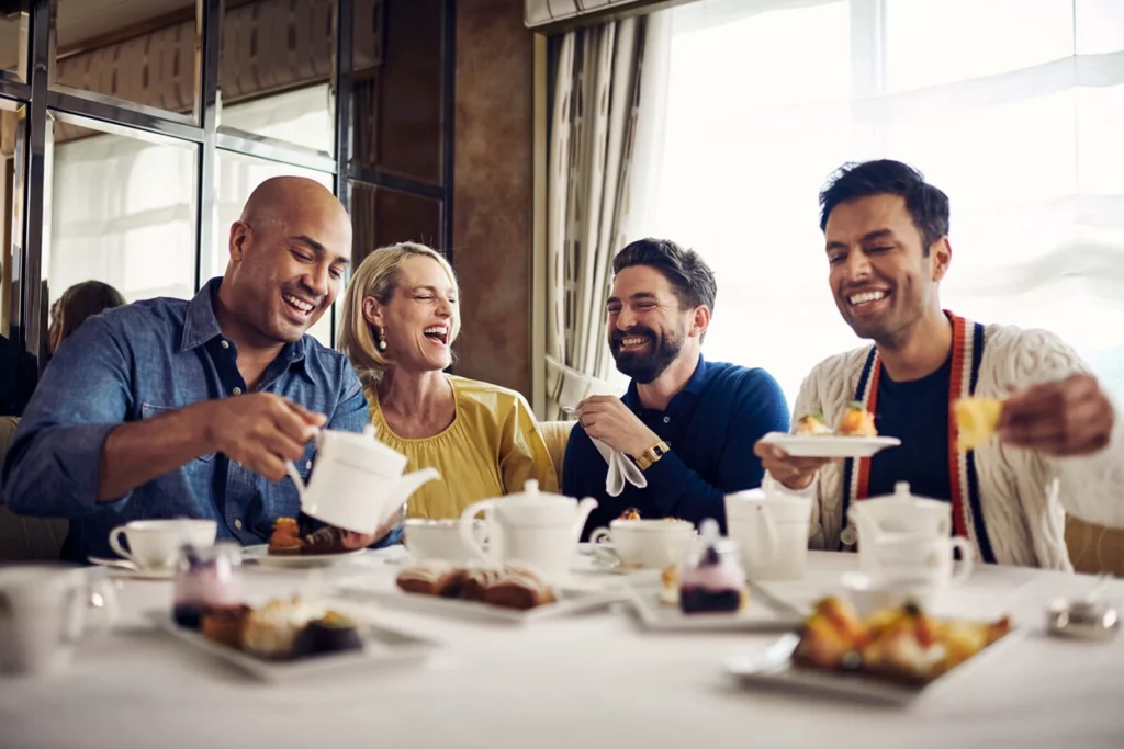 Afternoon Tea is a daily affair aboard Cunard cruise ships. (Courtesy of Cunard)