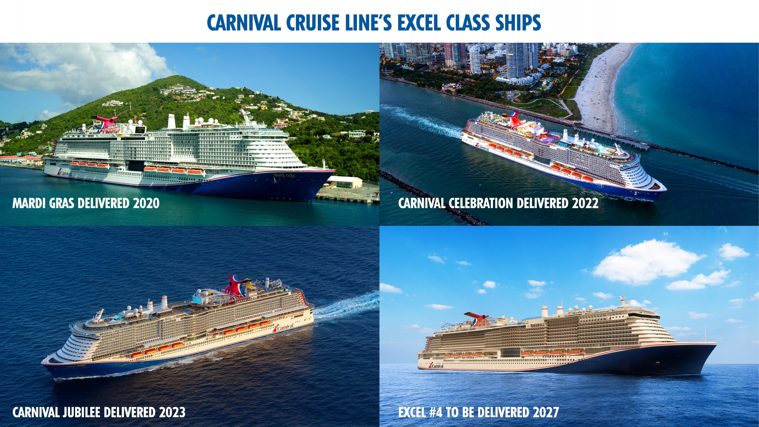 Carnival Corporation Orders Fourth Excel-Class Ship for Carnival Cruise Line