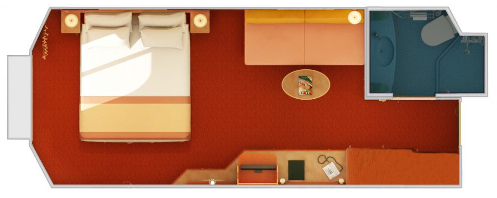 Typical Ocean View Cabin Floor Plan