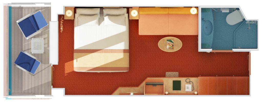 Typical Balcony Cabin Floor Plan