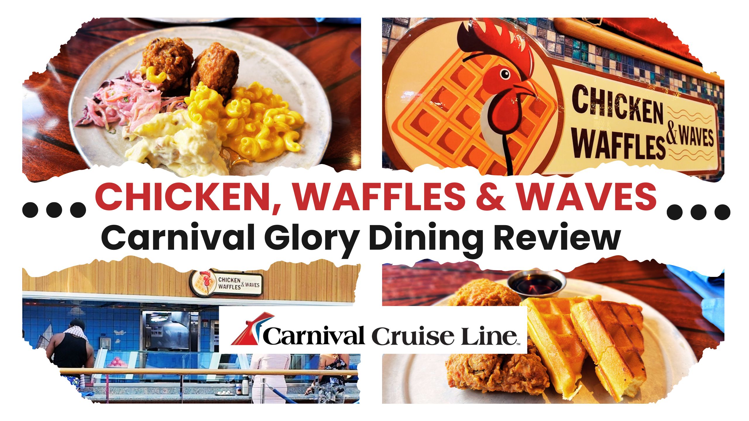 Carnival Glory Chicken, Waffles & Waves Review | Hot Honey Chicken, Sides & Sea Day Dining