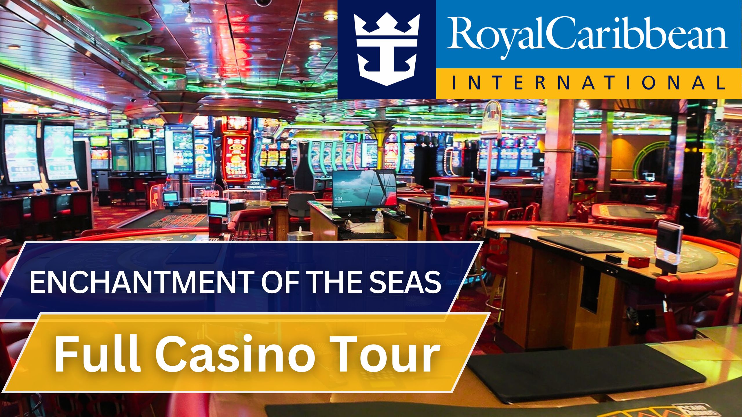 Enchantment of the Seas Casino Tour | Full Walkthrough Tour of All Slots & Table Games Casino Royale