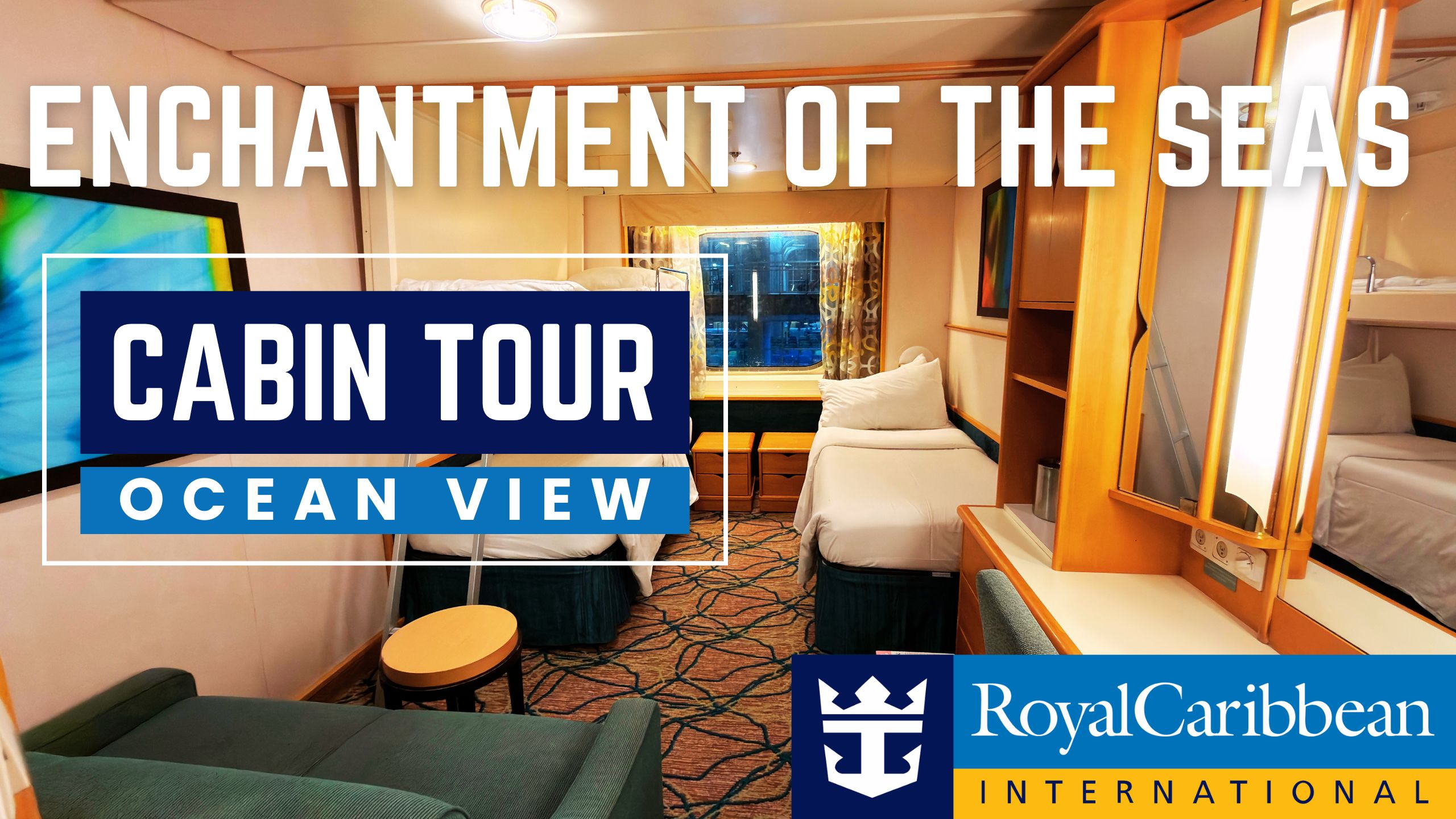 Enchantment of the Seas Ocean View Cabin Tour & Review | Royal Caribbean Cruise Room Guide